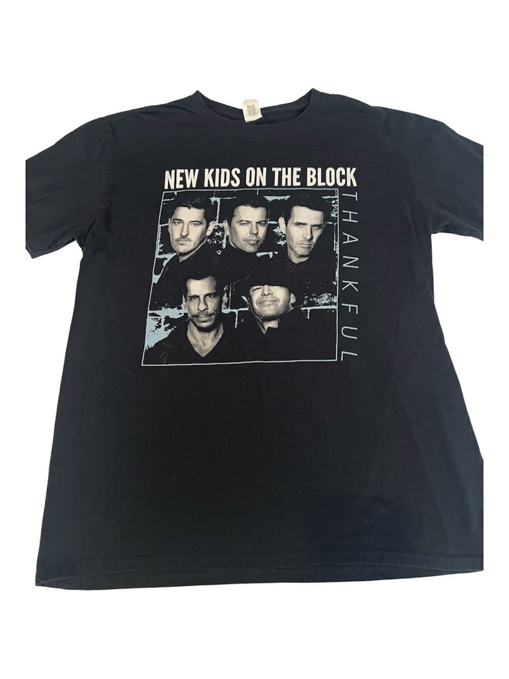 NKOTB Gildan mens Size Large short sleeve “Thankful” tee Like New